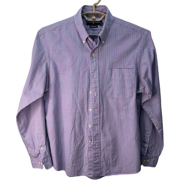 Ralph Lauren Custom Fit Mens Shirt 16L Purple Long Sleeve Button Normcore Preppy - Picture 1 of 5